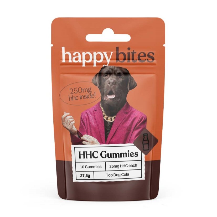 Happy Bites HHC Gummies Top Dog Cola, 10 kpl x 25 mg, 250 mg