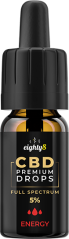 Eighty8 Energie CBD-druppels, 5%, 10 ml, 500 mg