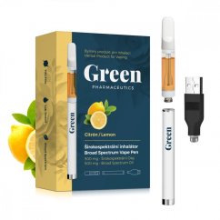 Green Pharmaceutics Širokospektrálna inhalačná súprava  - Citrón, 500 mg CBD