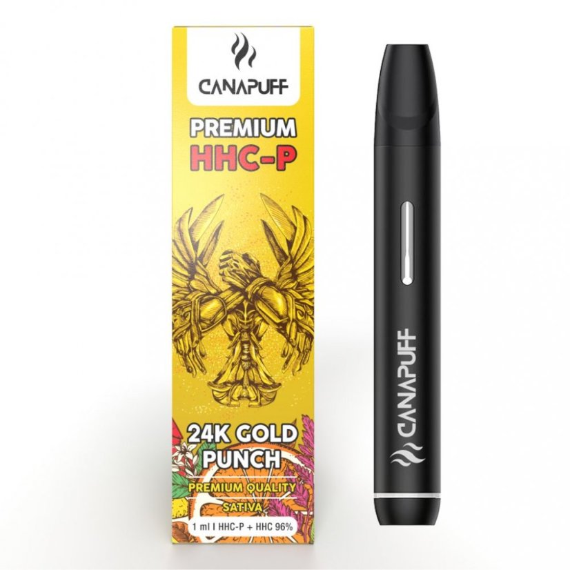 CanaPuff 24K GOLD PUNCH 96 % HHCP - Jednokratna vape olovka, 1 ml