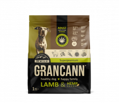 Grancann ラム＆ヘンプシード - 中型および大型犬用のヘンプフード、1kg
