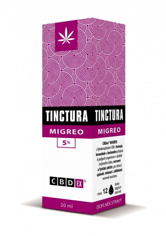 CBDex Tinctura Migreo 5%, 1000 mg, (20 ml)