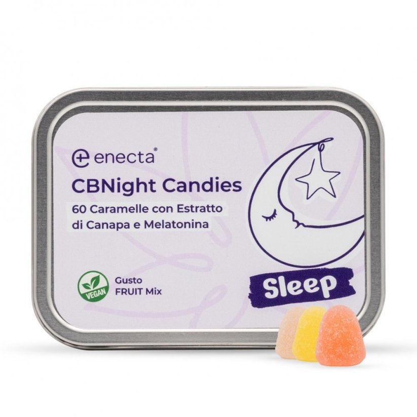 Enecta CBNight Gummies 60 ks, 300 mg CBD, 9 mg melatoninu, 120 g