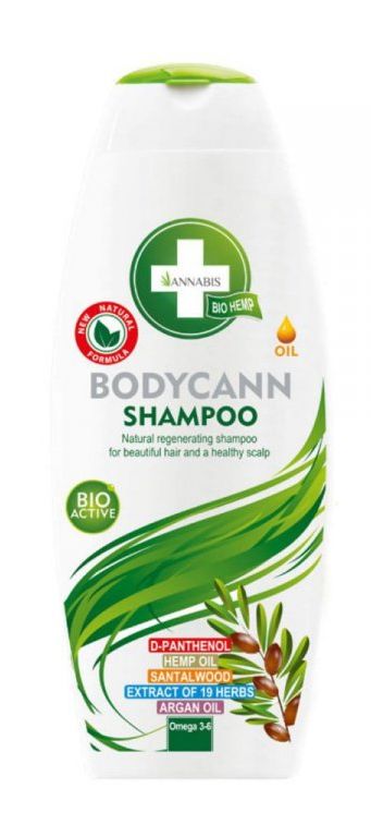 Annabis Bodycann natūralus kanapių šampūnas 250 ml