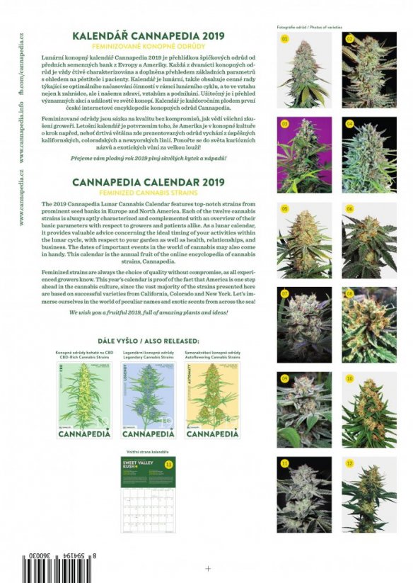 Edice Kalendářů Cannapedia 2019 + 8 mesi