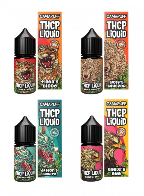 Canapuff THCP Liquids, All in One Set - 4 príchute x 10 ml