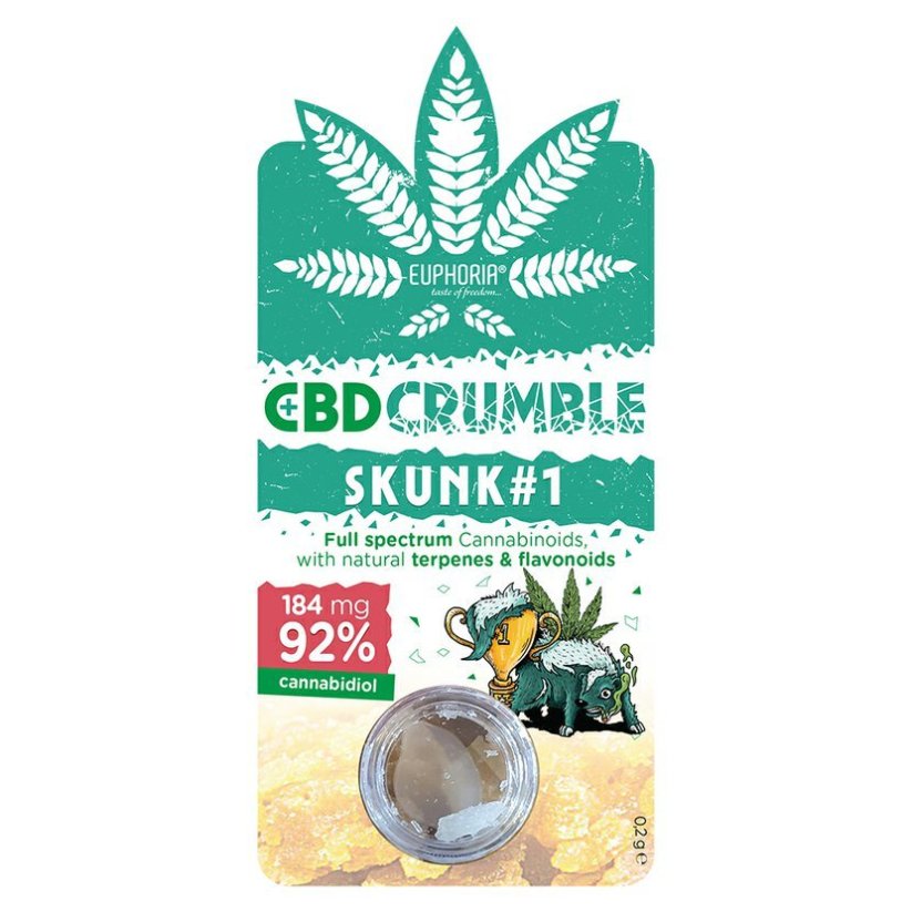 Euphoria Skunk#1 Crumble (184 mg až 460 mg CBD)