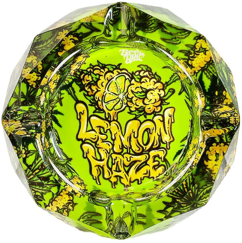 Best Buds Cenicero de cristal con caja de regalo, Lemon Haze