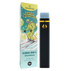 Canntropy CBD Jednorazowy Vape Pen Sorbet Limonkowy, CBD 95%, 1 ml