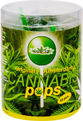 HaZe Cannabis Pops – dovanų dėžutė (10 saldainių), 18 dėžučių kartoninėje dėžutėje