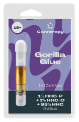 Canntropy HHC Blend Cartuccia di colla Gorilla, 1 % HHC-P, 1 % HHC-O, 95 % HHC, 1 ml