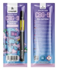 CanaPuff CBG9 rašiklis + kasetė mėlynių sausainis, CBG9 79 %, 1 ml