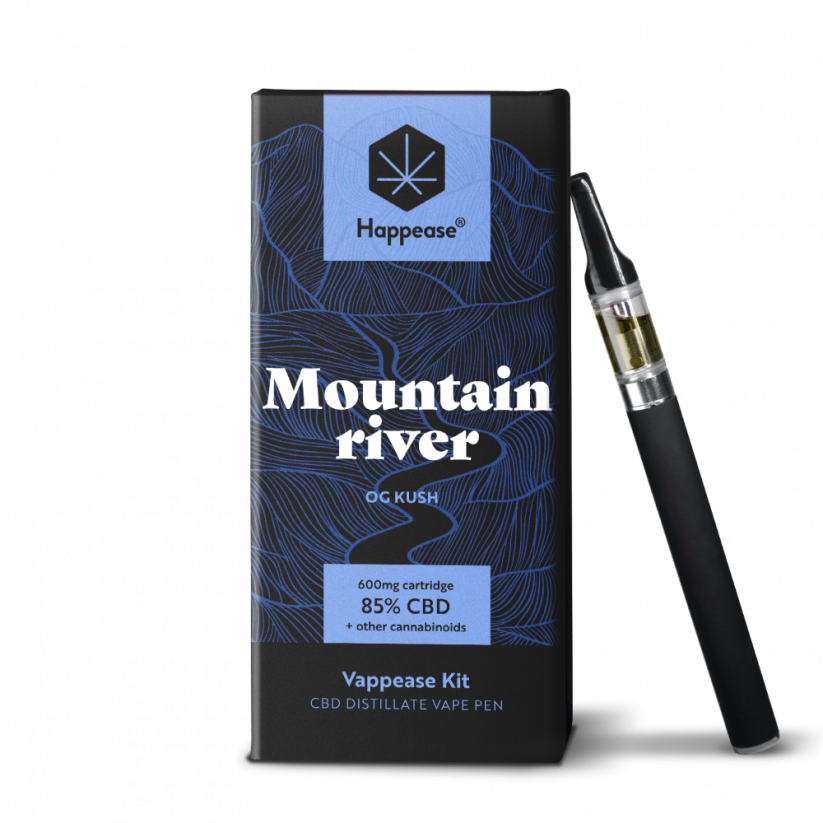 Happease Classic Mountain River - Vaping Kit, 85% CBD, 600 mg