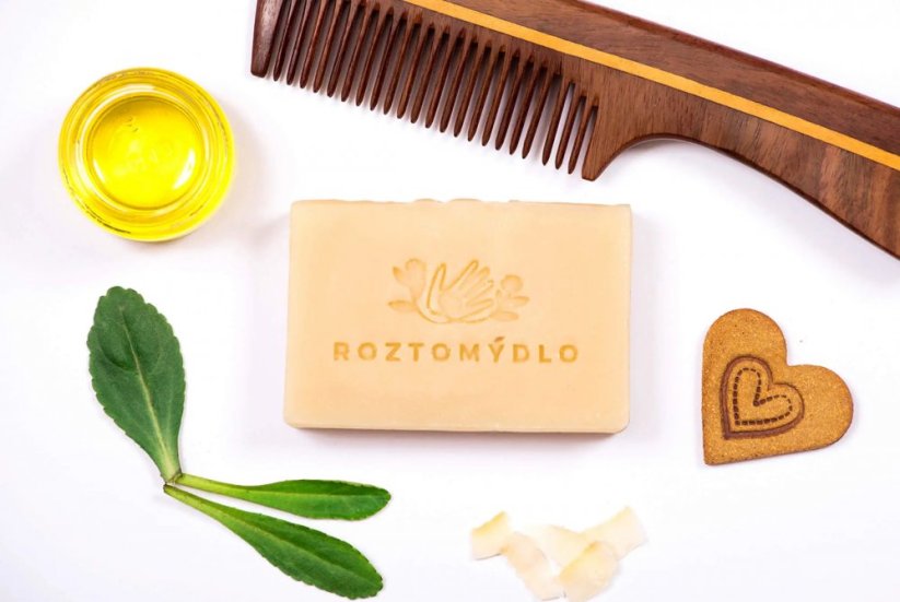 Roztomýdlo Shampoo soap with hemp and jojoba oil 100 g