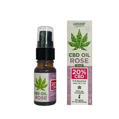 Euphoria CBD oil spray with rose aroma, 20%, 2000 mg CBD, 10 ml