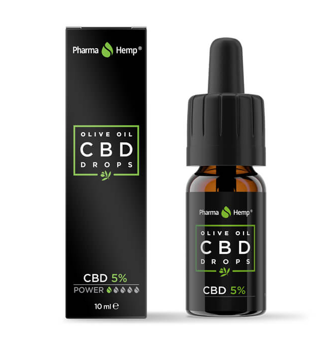 PharmaHemp CBD drops olive oil, 5%, 10ml, 500mg