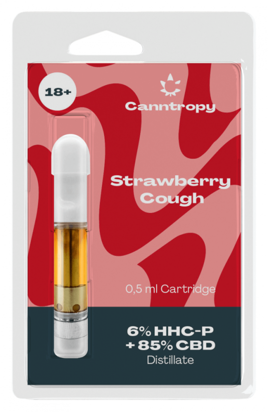 Canntropy HHC Φυσίγγιο ανάμειξης φράουλα Βήχας, 6 % HHC-P, 85 % CBD, 0,5 ml