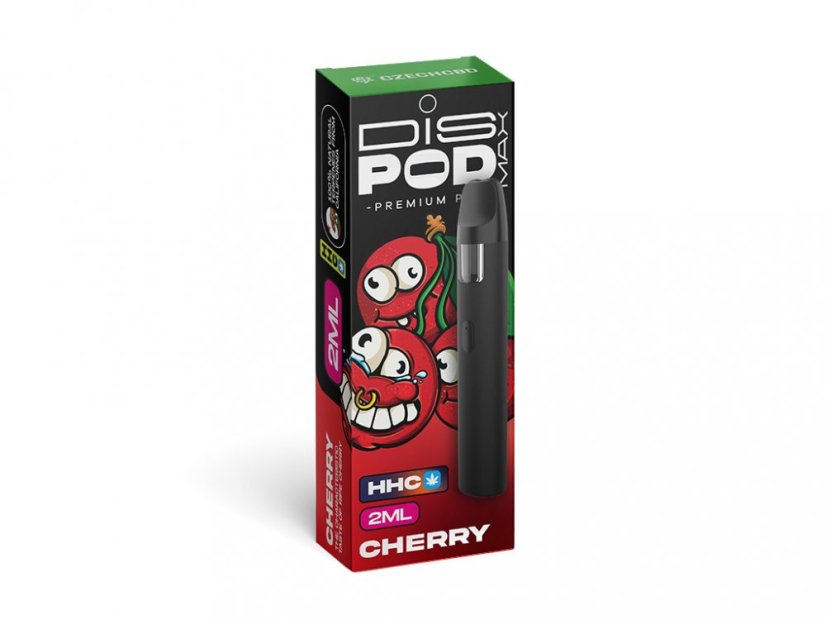 Czech CBD HHC Vape Pen disPOD Cherry 2000 მგ, 2 მლ