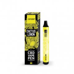 Euphoria CBD vienreizējās lietošanas Vape Pen Cactus Lemon, 2 ml