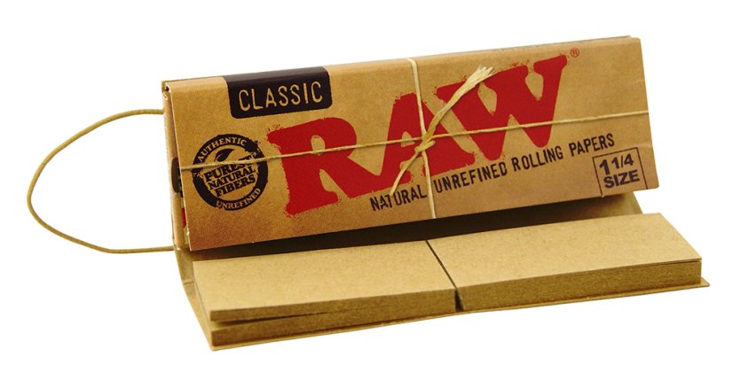 RAW Ungebleichte klassische kurze Masterpiece Papiere Grösse 1,25 inch (3,17 cm) + Filter - 24er Box