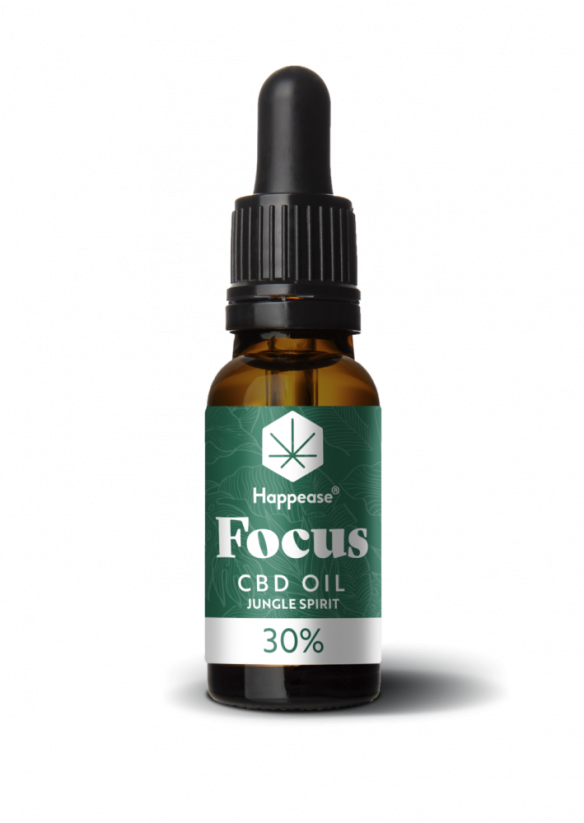 Happease Focus CBD Olej Jungle Spirit, 30 % CBD, 3000 mg, 10 ml