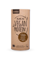 Purasana Vegan Protein MIX BIO 400g kaakao-suklaa (herneet, riisi, kurpitsa, auringonkukka, hamppu)