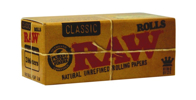 RAW Papers King-Size-Rollen, 3 m, 12 Stück pro Karton