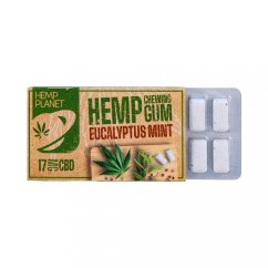 Hemp Planet Guma de mestecat din cânepă cu aromă de eucalipt, 17 mg CBD, 17g