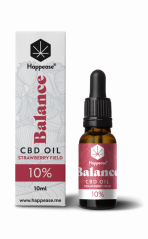 Happease Balance CBD-olie Jordbærmark, 10% CBD, 1000 mg, 10 ml