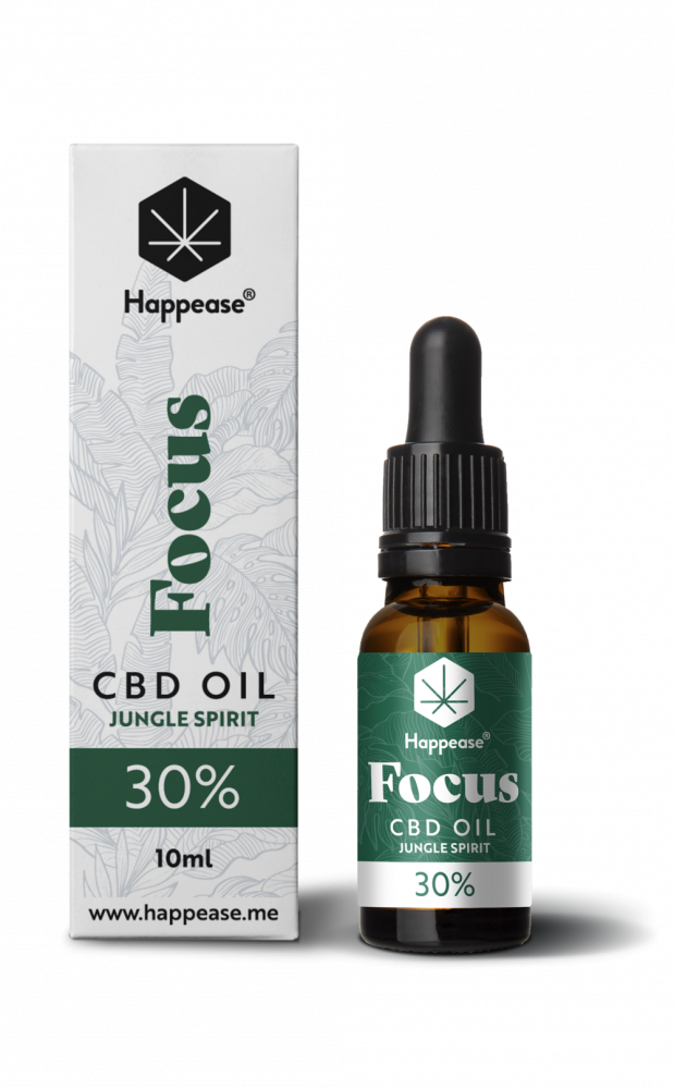 Happease Focus CBD-öl Jungle Spirit, 30% CBD, 3000mg, 10ml