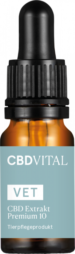 CBD Vital - ペット用 VET CBD 10 エキス プレミアム、10%、1000 mg、10 ml