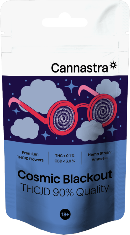 Cannastra THCJD Flower Cosmic Blackout, THCJD 90% kvalita, 1g - 100 g