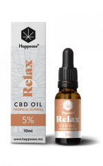 Happease Relax CBD Oil Tropical Sunrise, 5 % CBD, 500 mg, 10 ml