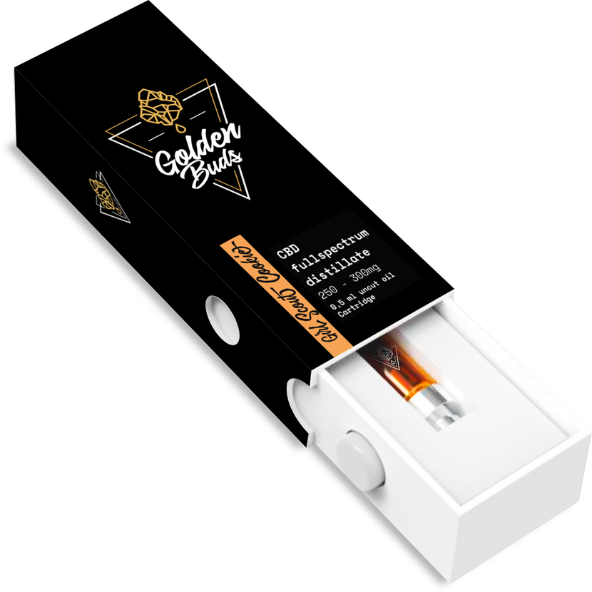 Golden Buds Vaping キット、オール 5 in 1 セット、60% CBD、1500mg