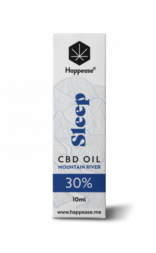 Happease Sleep CBD olje Gorska reka, 30 % CBD, 3000 mg, 10 ml