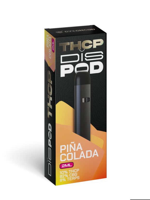 Czech CBD THCP Vape Pen disPOD Piña Colada 10% THCP, 82% CBG, 2 ml