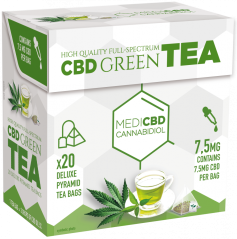 MediCBD Zöld tea (20 db piramis teazacskó doboz), 7,5 mg CBD