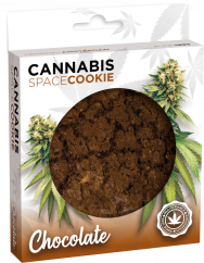 Caja de galletas espaciales de chocolate y cannabis