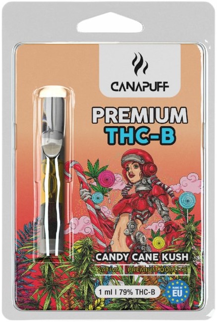 CanaPuff THCB kārtridžs Candy Cane Kush, THCB 79 %, 1 ml