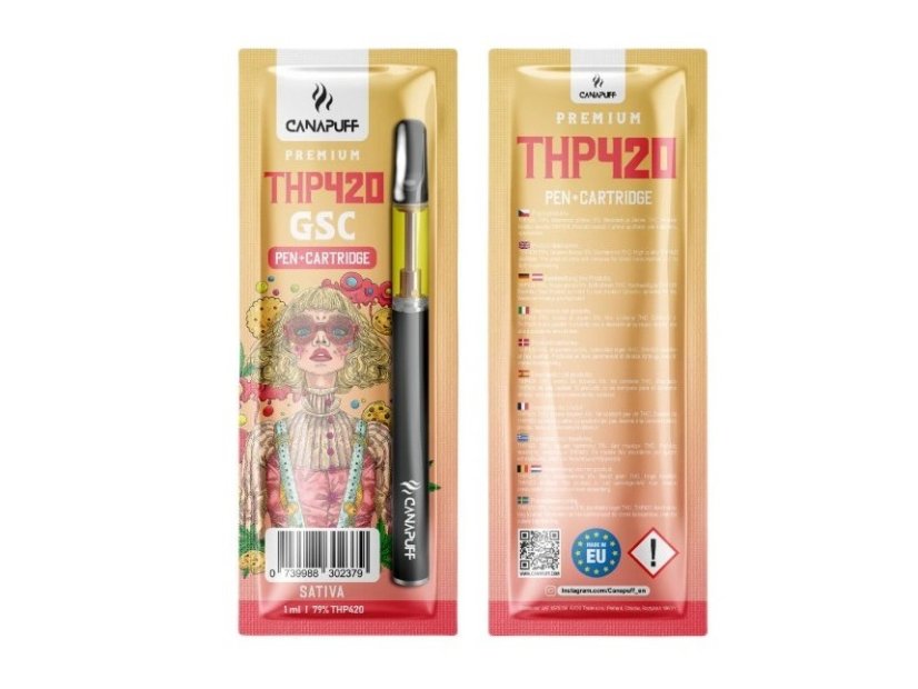 CanaPuff Stylo THP420 + Cartouche GSC, THP420 79 %, 1 ml