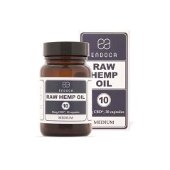 Endoca RAW Kapsule s konopným olejom 300 mg CBD + CBDa, 30 ks