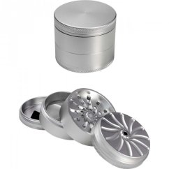 Masher Aluminiumssliber sølv 4-part, 63x56mm