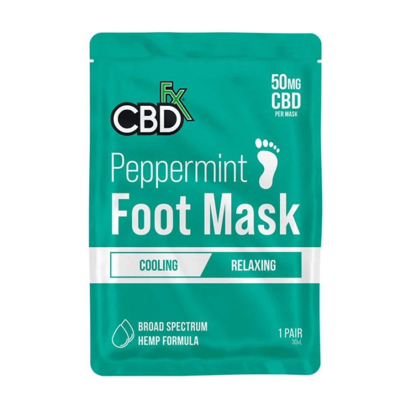 CBDfx Hortelã-pimenta Máscara para pés CBD, 50 mg