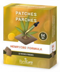 PuroCuro 64 mg Hemp CBD Formula Patch-uri, 32 buc, 2048 mg