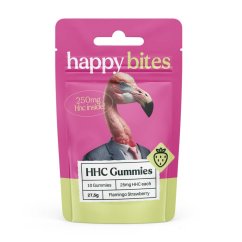 Happy Bites HHC Gummies Flamingo Strawberry, 10 vnt x 25 mg, 250 mg