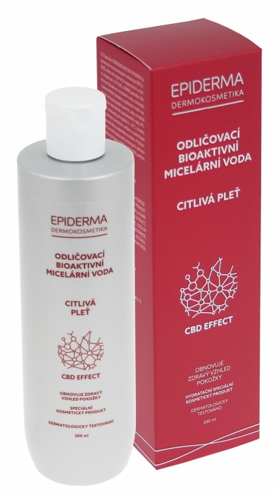 Epiderma біоактивна міцелярна вода для зняття макіяжу CBD 300 мл