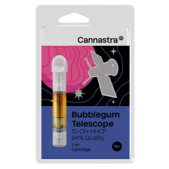 Cannastra 10-OH-HHCP Cartridge Bubblegum Telescope, 10-OH-HHCP 94% quality, 1 ml