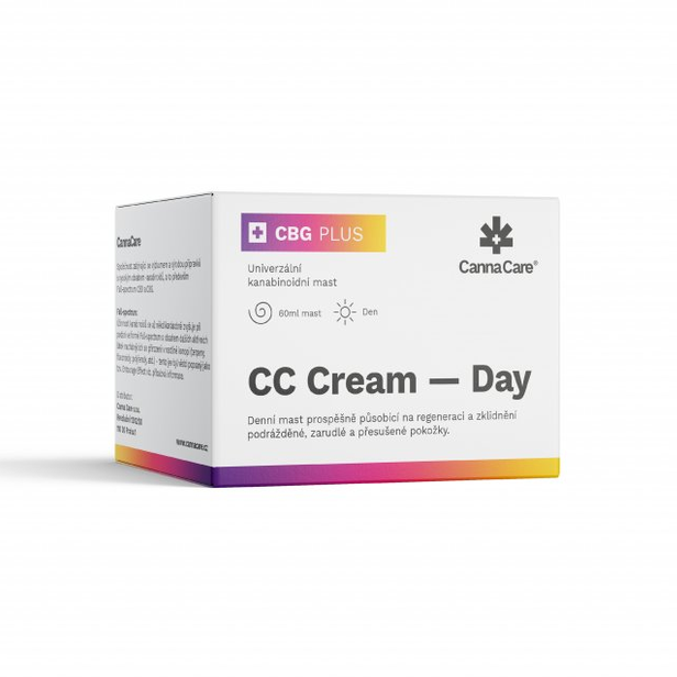 CannaCare Denná konopná masť CC Cream s CBG, 60 ml