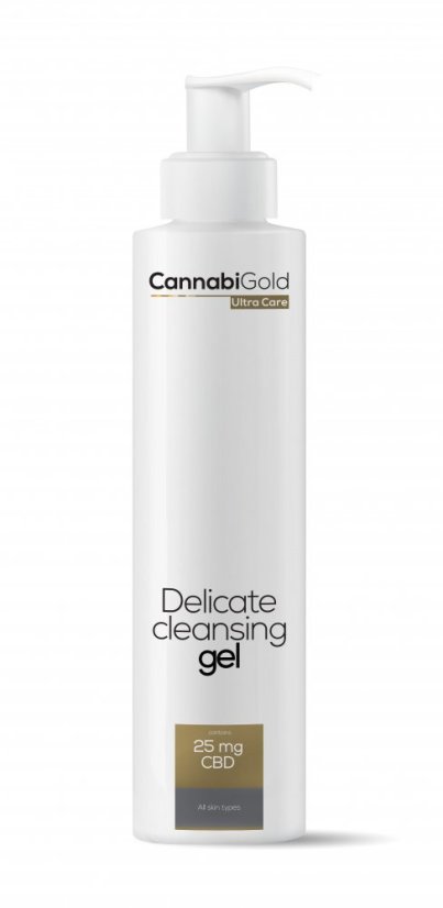 CannabiGold Delicat curatare gel CBD 25 mg, 200 ml