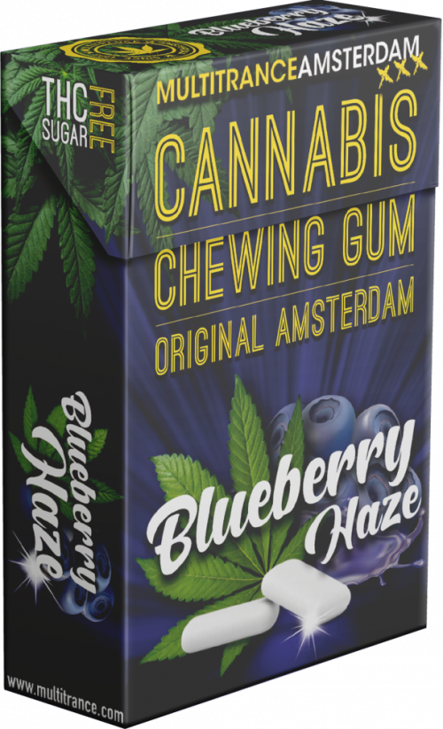 Cannabis Blueberry Haze -purukumi (sokeriton)